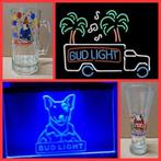 Bud Light Spud Spuds Budweiser  beer bier glas glazen neon, Verzamelen, Nieuw, Overige typen, Ophalen of Verzenden