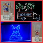 Bud Light Spud Spuds Budweiser  beer bier glas glazen neon, Verzamelen, Ophalen of Verzenden, Nieuw, Overige typen
