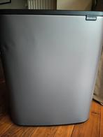 Brabantia BO TOUCH 60 of 2x30 liter Platinum (nieuw), 50 tot 75 cm, Nieuw, 40 liter of meer, Ophalen of Verzenden
