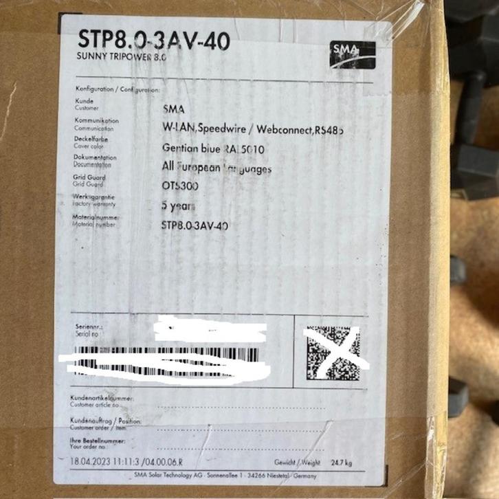 STP 8.0 TL INT BLUE, Doe-het-zelf en Bouw, Zonnepanelen en Toebehoren, Nieuw, Ophalen