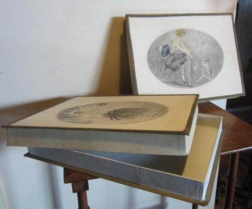 2 boîtes art déco anciennes avec lithographie, enseigne. Vil, Antiquités & Art, Antiquités | Autres Antiquités, Envoi