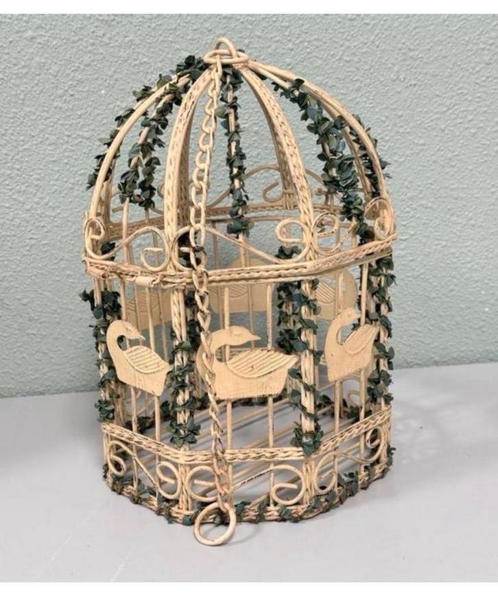 Brocante curiosa, cage à oiseaux, décorative 30x20cm, grande, Antiquités & Art, Curiosités & Brocante, Enlèvement ou Envoi