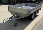 Aanhangwagen dubbelas aluminium 2m60 x 1m58, Ophalen, Zo goed als nieuw