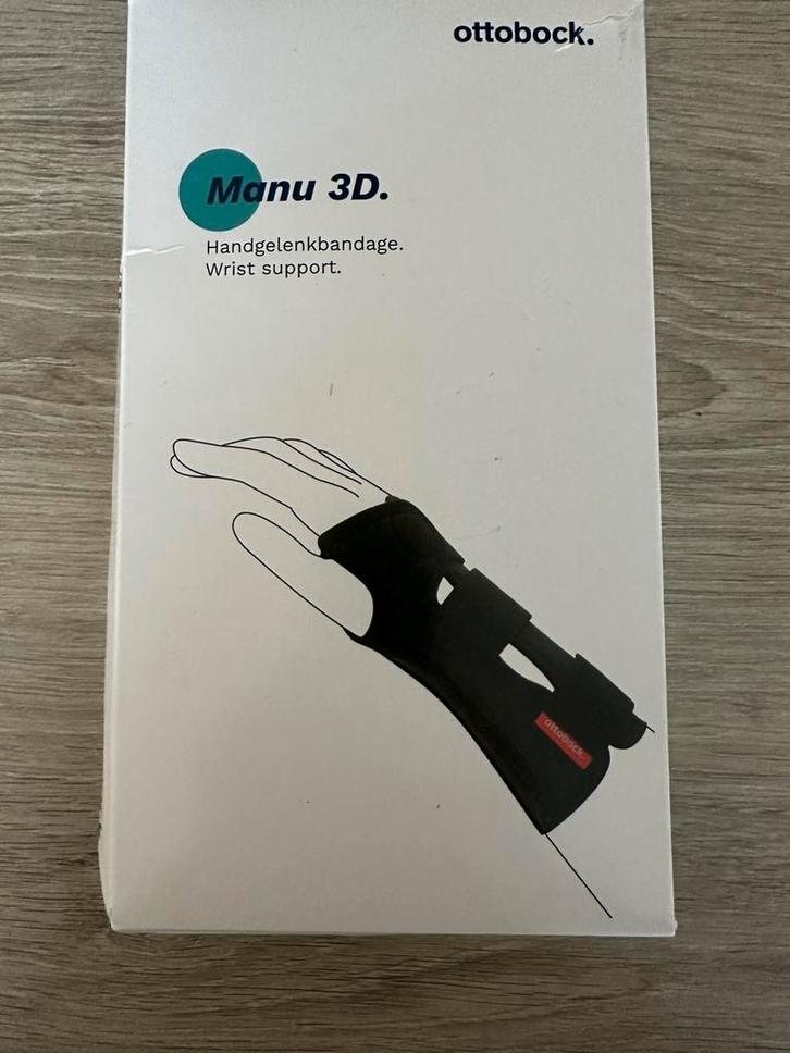 Otto Bock Manu 3D Polsbrace 4142 Zwart, Diversen, Braces, Zo goed als nieuw, Ophalen of Verzenden
