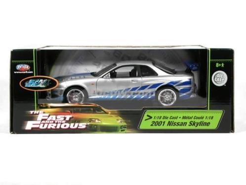 ERTL Fast And Furious Nissan Skyline GT-R 2001, Hobby en Vrije tijd, Modelauto's | 1:18, Zo goed als nieuw, Auto, ERTL, Ophalen of Verzenden
