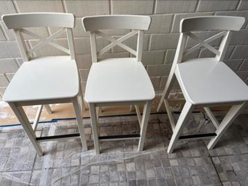 3 chaises bar IKEA Ingolf, Enlèvement, Utilisé