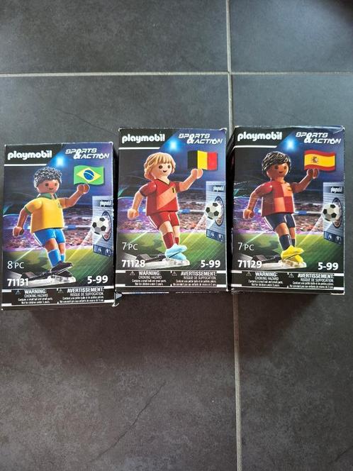 Playmobil 71128 + 71131 + 71129 Voetballers, Kinderen en Baby's, Speelgoed | Playmobil, Zo goed als nieuw, Complete set, Ophalen