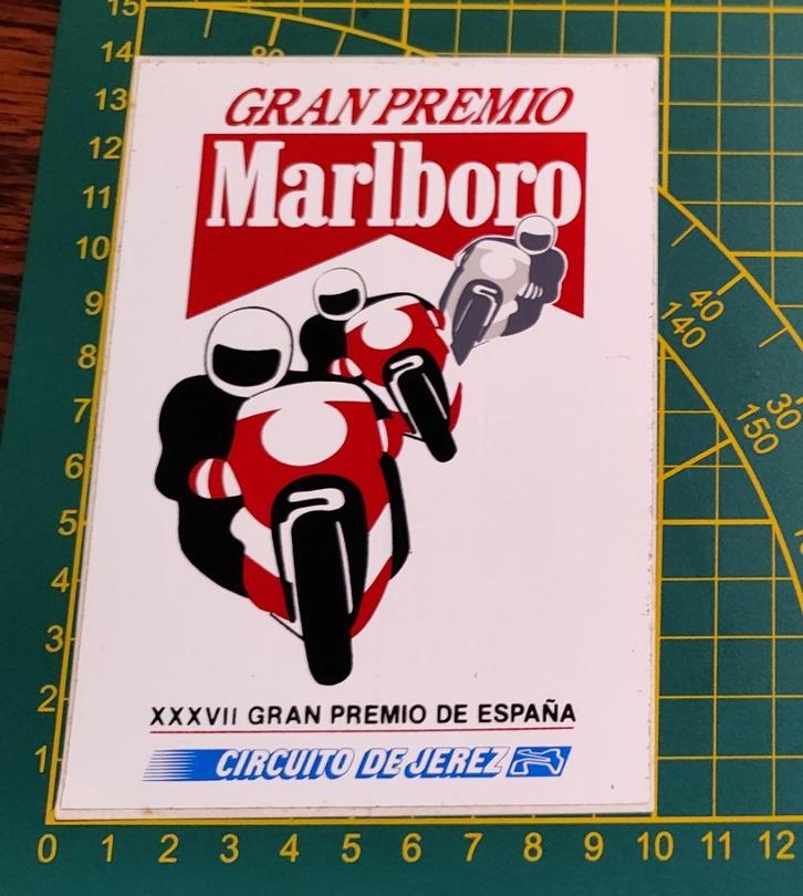 Sticker Marlboro Circuit Jerez (Spanish GP) Moto GP 1987, Verzamelen, Stickers, Ophalen of Verzenden