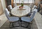 Ovalen Eettafel Steigerhout., Huis en Inrichting, Tafels | Eettafels, Ophalen of Verzenden, Zo goed als nieuw