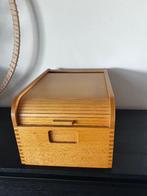 ancien classifieur/bac à fiches en bois avec volet, Enlèvement ou Envoi