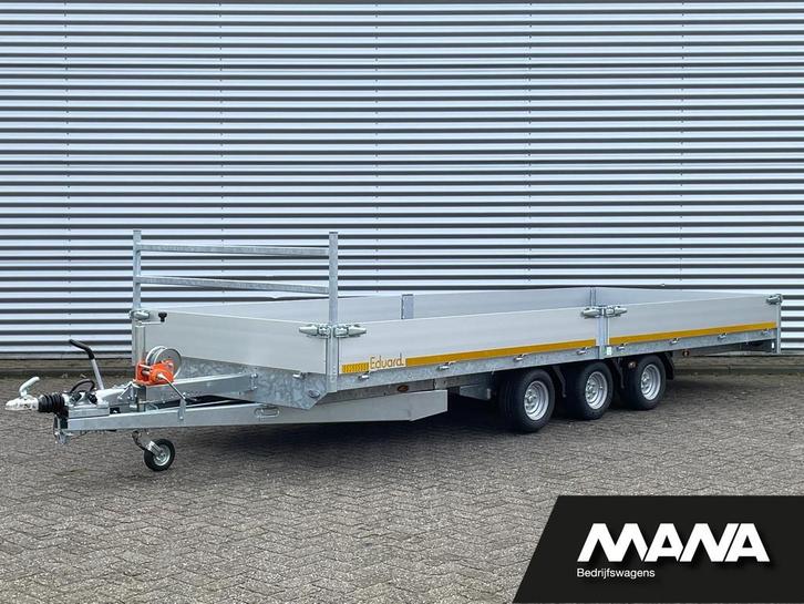 EDUARD P5 5520 Plateau 3500kg 550X200 Lier + Oprijplaten 3-a, Auto diversen, Aanhangers en Bagagewagens, Gebruikt