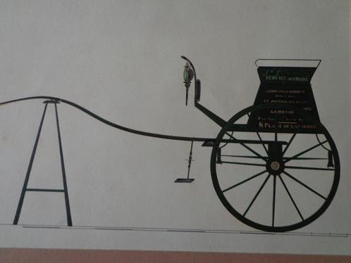 dessin insolite « Charrette anglaise » chariot anglais, Antiquités & Art, Art | Dessins & Photographie, Enlèvement ou Envoi