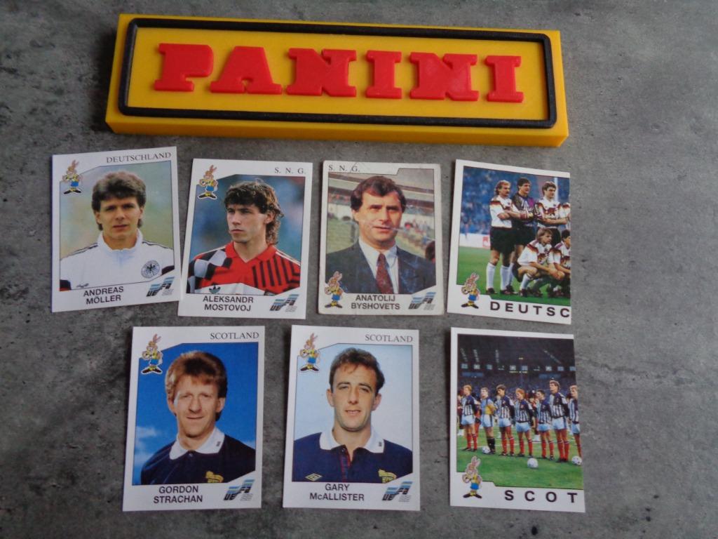 PANINI voetbal stickers EURO 92 ANNO EK 1992   7X, Hobby en Vrije tijd, Stickers en Plaatjes, Verzenden