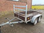 dubbelas 2025 met coc L2,58m B1,32 750kg Gegalvaniseerd, Auto diversen, Aanhangers en Bagagewagens, Ophalen, Gebruikt