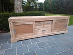 Tv meubel uit massieve teak. Geluchtgomd., Huis en Inrichting, Ophalen of Verzenden, Zo goed als nieuw