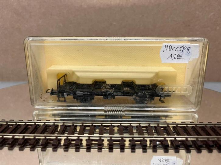 Trix 3666 DB-as platte wagen, Hobby en Vrije tijd, Modeltreinen | H0, Zo goed als nieuw, Wagon, Gelijkstroom of Wisselstroom, Trix