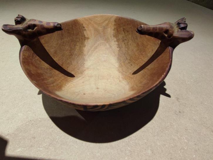 **antiek afrikaanse handgevormde houten kom   *solden-50%, Maison & Meubles, Cuisine | Vaisselle, Neuf, Enlèvement