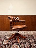 Engelse Westminster Chesterfield Captain Chair Bureaustoel, Ophalen of Verzenden