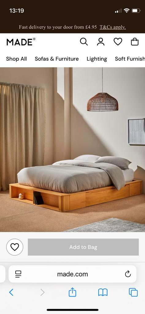 Houten tweepersoonsbed Bed 160*228, Tickets en Kaartjes, Hotelbonnen, Twee personen