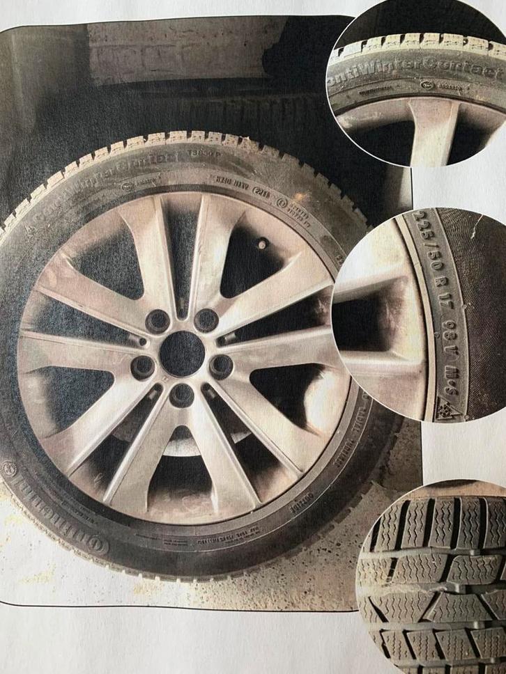 Pneus hiver montés sur jantes BMW, Auto-onderdelen, Banden en Velgen, Banden en Velgen, Winterbanden, 17 inch, 225 mm, Gebruikt