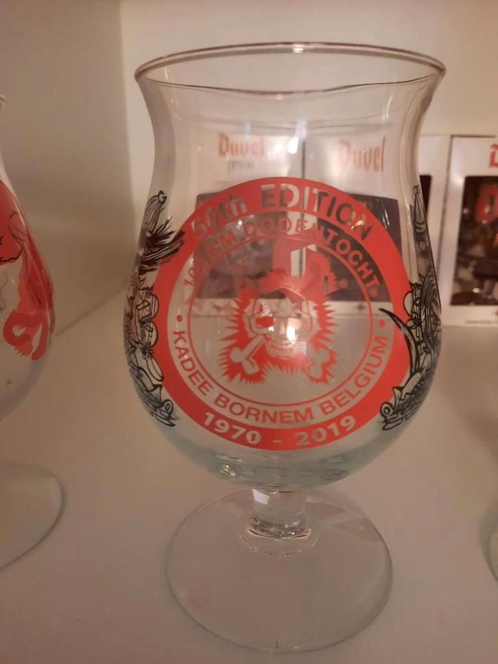Lot van 20 Duvel glazen Dodentocht 2019, Verzamelen, Biermerken, Nieuw, Glas of Glazen, Duvel, Ophalen of Verzenden