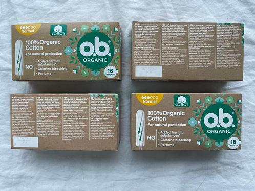 nieuw - set van 4 dozen ob organic cotton tampons, Handtassen en Accessoires, Uiterlijk | Lichaamsverzorging, Nieuw, Overige typen