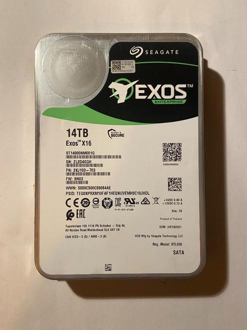 Disque dur NAS Seagate Exos 14 To (plusieurs unités), Informatique & Logiciels, Disques durs, Comme neuf, SATA, Enlèvement ou Envoi