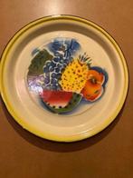 OUDE PLATEAU EMAILLEKEIZER.NL 36 CM, Ophalen of Verzenden, Gebruikt, Metaal