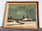 huile sur toile paysage enneige signe Henri Joseph Pauwels, Antiek en Kunst, Kunst | Schilderijen | Klassiek, Ophalen