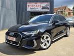 ✔AUDI A3 30TFSi MHEV 𝑺-𝒍𝒊𝒏𝒆 S-tronic 2021 Euro6❕, Auto's, Audi, Stof, Lane Keeping Assist, Zwart, Bedrijf