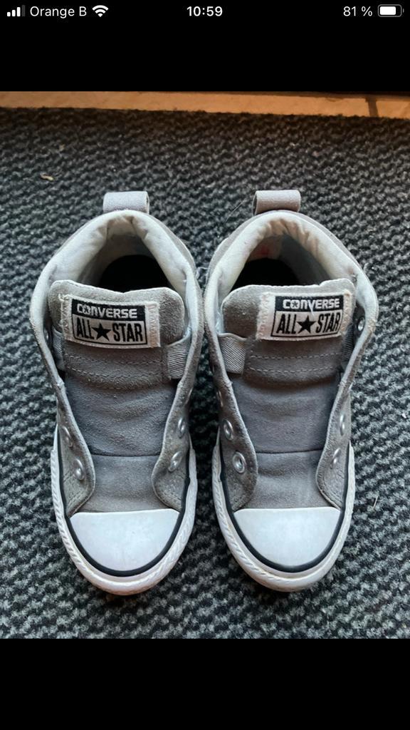 Converse All Star en cuir Velours (27), Kinderen en Baby's, Babykleding | Schoentjes en Sokjes, Zo goed als nieuw, Ophalen