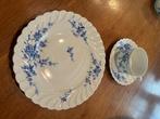 Limoges blauw wit servies, Huis en Inrichting, Ophalen, Zo goed als nieuw, Porselein, Compleet servies