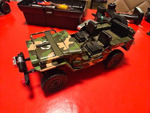 Jeep Willys radiografisch bestuurbare 1/10 RC auto, Hobby en Vrije tijd, Modelbouw | Radiografisch | Auto's, Zo goed als nieuw