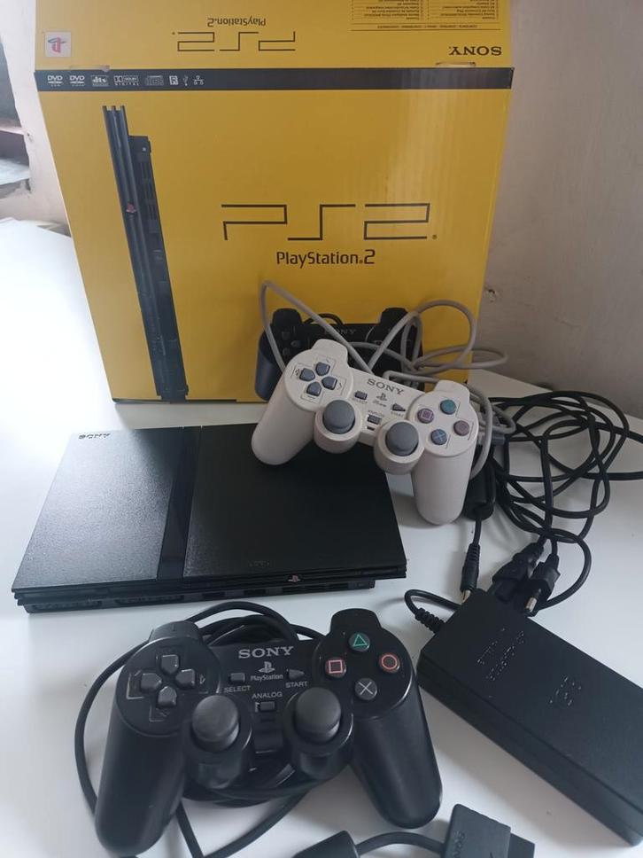 PlayStation 2 Console-Complete set met originele doos/Games., Games en Spelcomputers, Spelcomputers | Sony PlayStation 2, Gebruikt