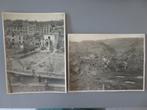 2 foto,s Houffalize bombardement 1944 Hotel du Rivage, Verzenden, Overige soorten, Foto of Poster