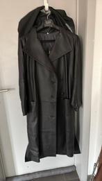 Echte leder longe jas maat 40/42, Ophalen, Zo goed als nieuw, Maat 42/44 (L), Grijs