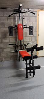 Sven fitnessbank met extra baar, halters, handknijpers en ge, Sport en Fitness, Fitnessmaterialen, Ophalen, Zo goed als nieuw