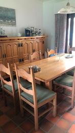 Vintage eiken eetkamer, Huis en Inrichting, 4 tot 6 stoelen, Gebruikt, Ophalen of Verzenden