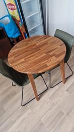Tafel plus 2 stoelen, zo goed als nieuw!, Enlèvement ou Envoi, Comme neuf