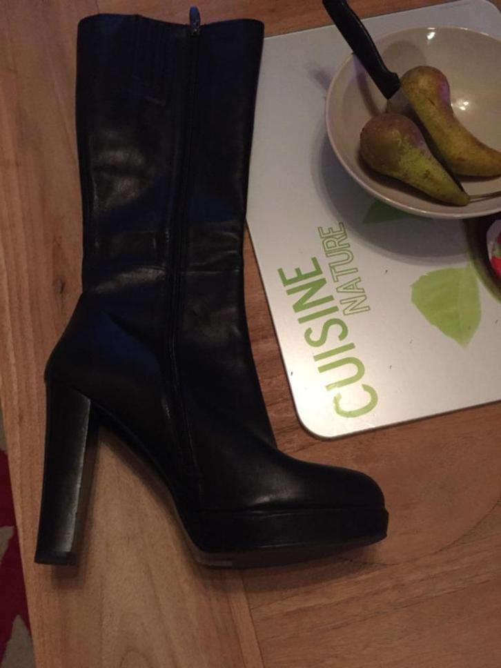 Bottes Luciano Barachini, 41, Kleding | Dames, Schoenen, Zo goed als nieuw, Hoge laarzen, Zwart, Ophalen of Verzenden
