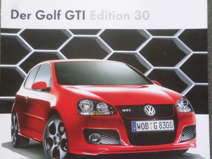 Brochure de la Volkswagen VW Golf GTI édition 30, Livres, Autos | Brochures & Magazines, Volkswagen, Enlèvement