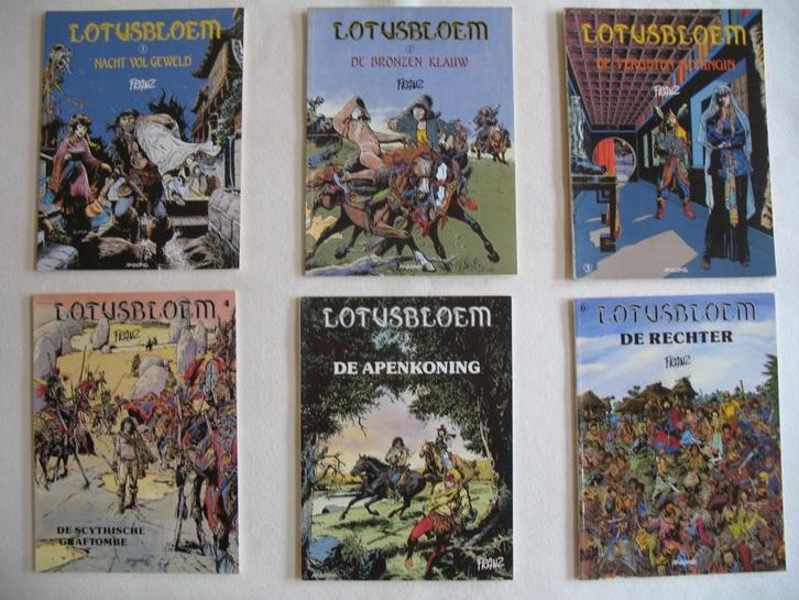 Lotusbloem,1ste druk, complete reeks, Franz, Boeken, Stripverhalen, Zo goed als nieuw, Complete serie of reeks, Ophalen of Verzenden