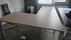 Bureau burotafel tafel eiken aluminium onderstel hoekbureau, Zakelijke goederen, Ophalen of Verzenden, Gebruikt, Bureau