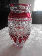 Val St-Lambert kristal rode vaas + getekend, Antiek en Kunst, Antiek | Glaswerk en Kristal, Ophalen