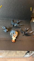 Hirondelles en céramique avec nid, Collections, Enlèvement, Comme neuf