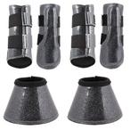 Beenbeschermers en Springschoenen Glitter Zwart Zilver Full, Dieren en Toebehoren, Ophalen of Verzenden, Nieuw, Rijden