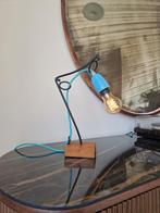 Lichtblauwe vintage tafellamp, Huis en Inrichting, Lampen | Overige, Ophalen of Verzenden, Zo goed als nieuw