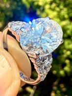 18 karaat witgouden ring VS1 diamant 4.72ct! IGI certificaat, Handtassen en Accessoires, Ringen, Nieuw, Ophalen of Verzenden, 17 tot 18