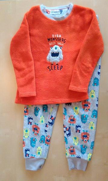 Fleece pyjama monsters, maat 128 beschikbaar voor biedingen