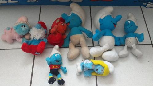 lot peluche schtroumpf smurf schlumpf, Verzamelen, Smurfen, Gebruikt, Poppetje, Figuurtje of Knuffel, Verschillende Smurfen, Ophalen of Verzenden